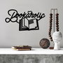 Wallity Book a Holic Escultura de Pared de Metal Negro